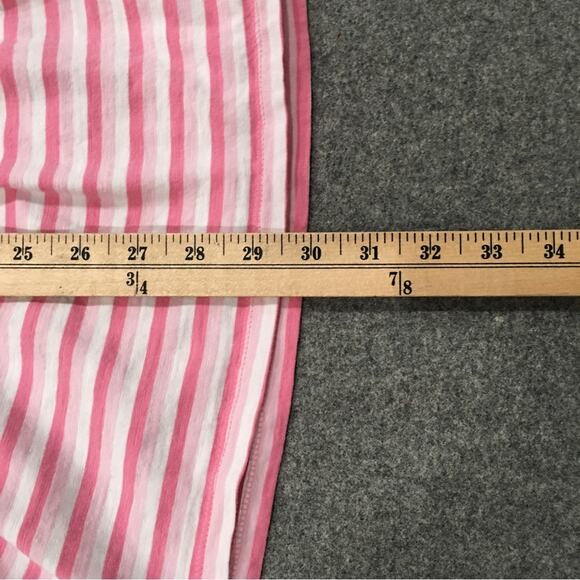 Rockets of Awesome Girl Sz 12 Stripe Pink & White Dress 100% Cotton Drop Waist - Picture 11 of 11